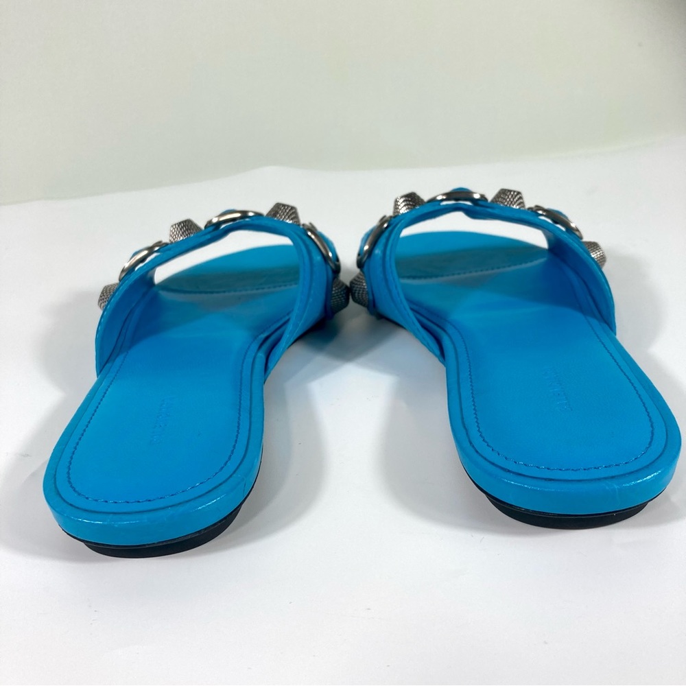 NWB Balenciaga Cagole Slide Sandal Cyan Size 36.5EU 6.5US 694342WAD4E - Picture 8 of 17